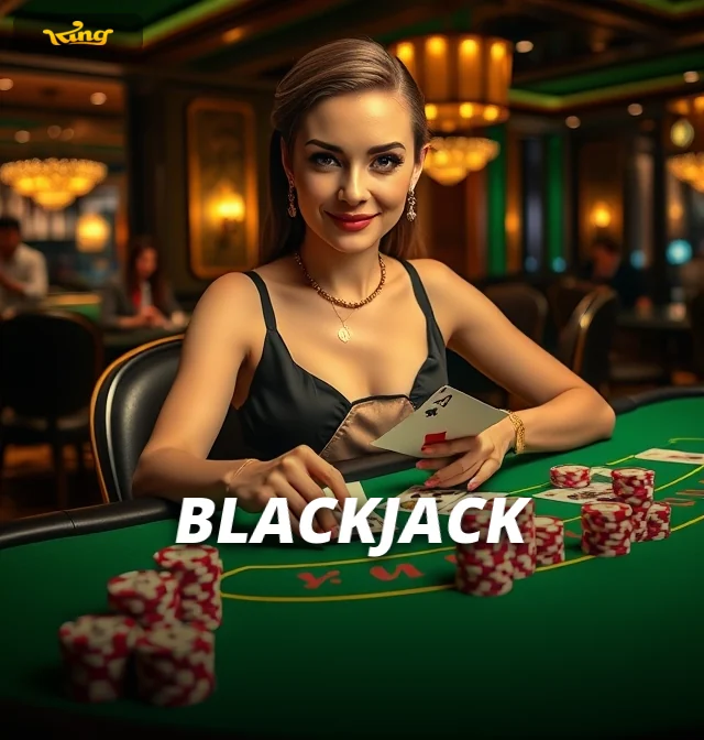 Blackjack game tile in the KingExch365 casino lobby